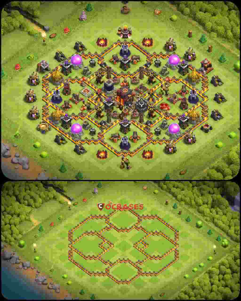 Town Hall 10 Base – Layout id: 728b1 base layout