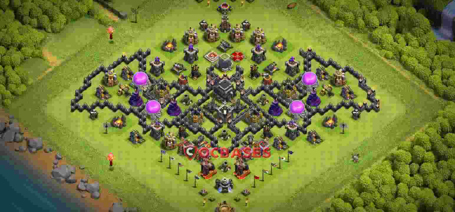 Town Hall 9 Base – Layout id: pjg74 base layout