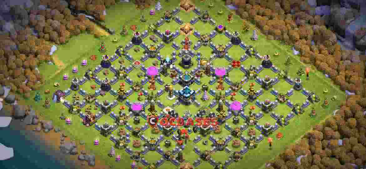 Town Hall 13 Base – Layout id: nqdej base layout