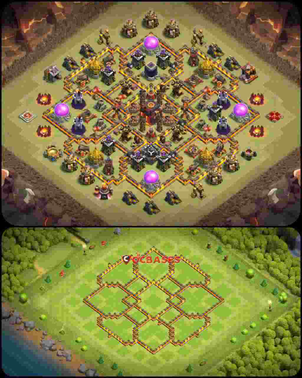 Town Hall 10 Base – Layout id: p72v4 base layout