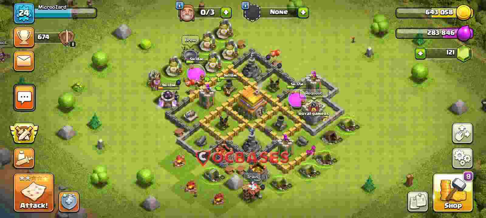 Town Hall 6 Base – Layout id: hlc1i base layout
