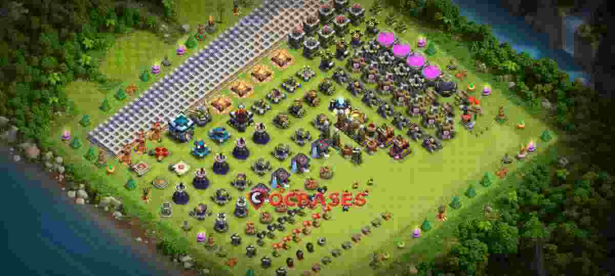 Town Hall 13 Base – Layout id: vy50r base layout