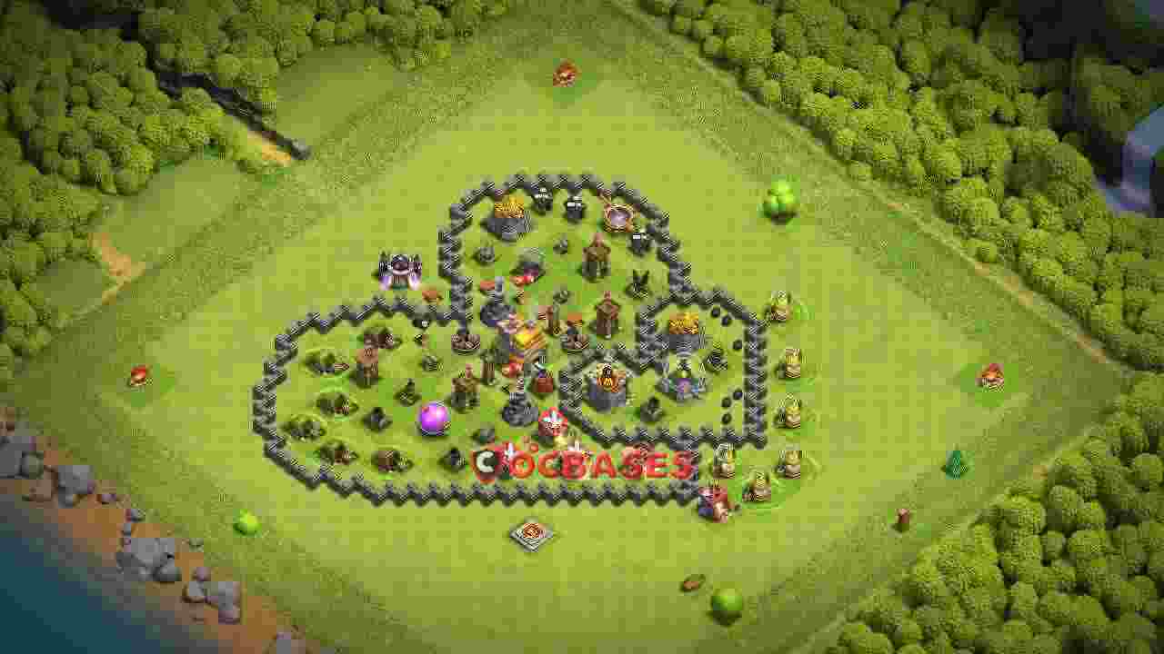 Town Hall 7 Base – Layout id: 6l3l3 base layout