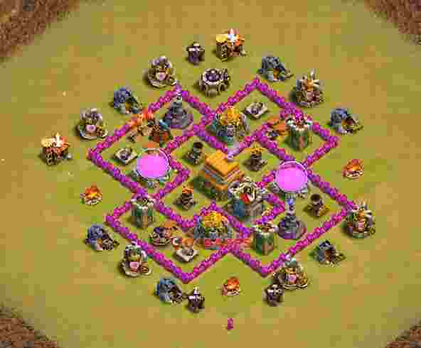 Town Hall 6 Base – Layout id: lyge5 base layout