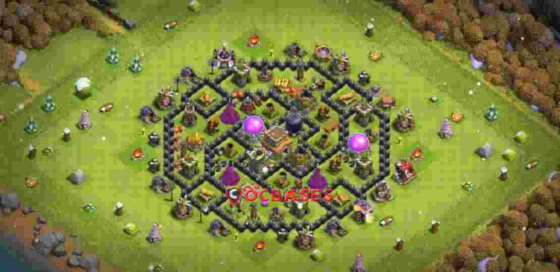 Town Hall 8 Base – Layout id: uxyrv base layout