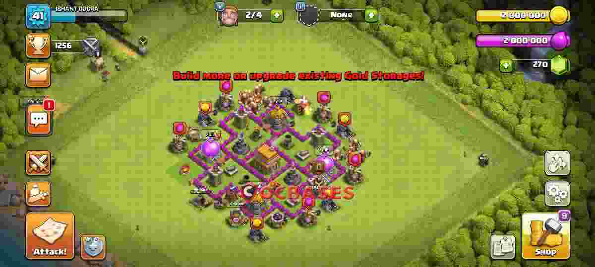 Town Hall 6 Base – Layout id: 9ag8r base layout