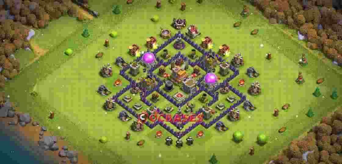 Town Hall 7 Base – Layout id: 4q10k base layout