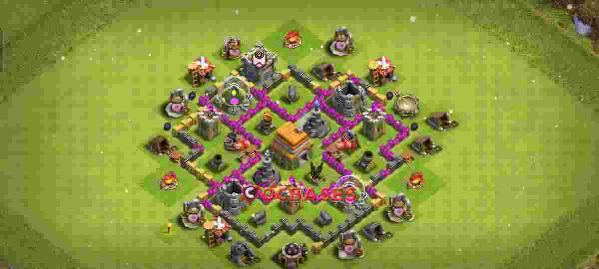 Town Hall 6 Base – Layout id: uzejy base layout