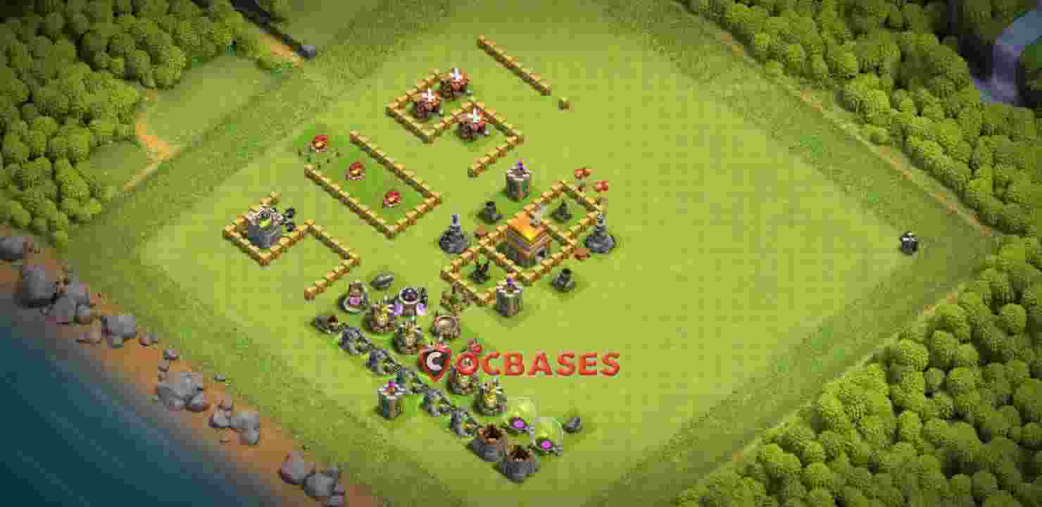 Town Hall 6 Base – Layout id: u37d2 base layout