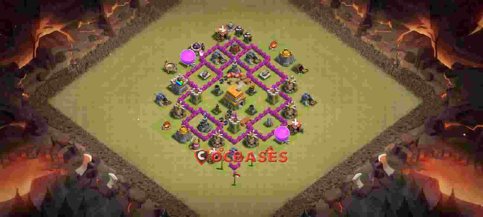 Town Hall 6 Base – Layout id: inekh base layout