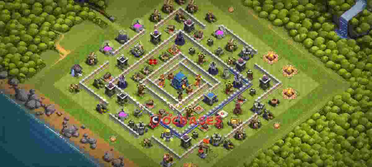 Town Hall 12 Base – Layout id: g8g0c base layout