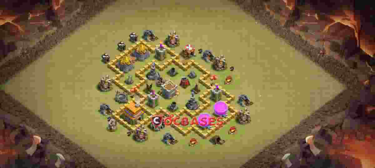 Town Hall 6 Base – Layout id: r2zzf base layout