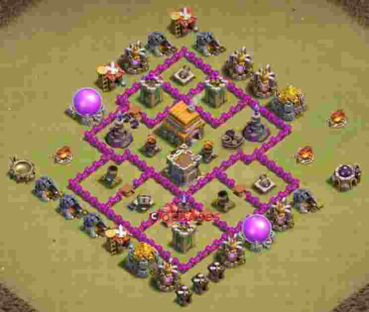 Town Hall 6 Base – Layout id: i379u base layout