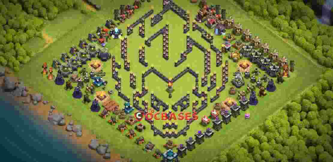 Town Hall 13 Base – Layout id: gtcvy base layout