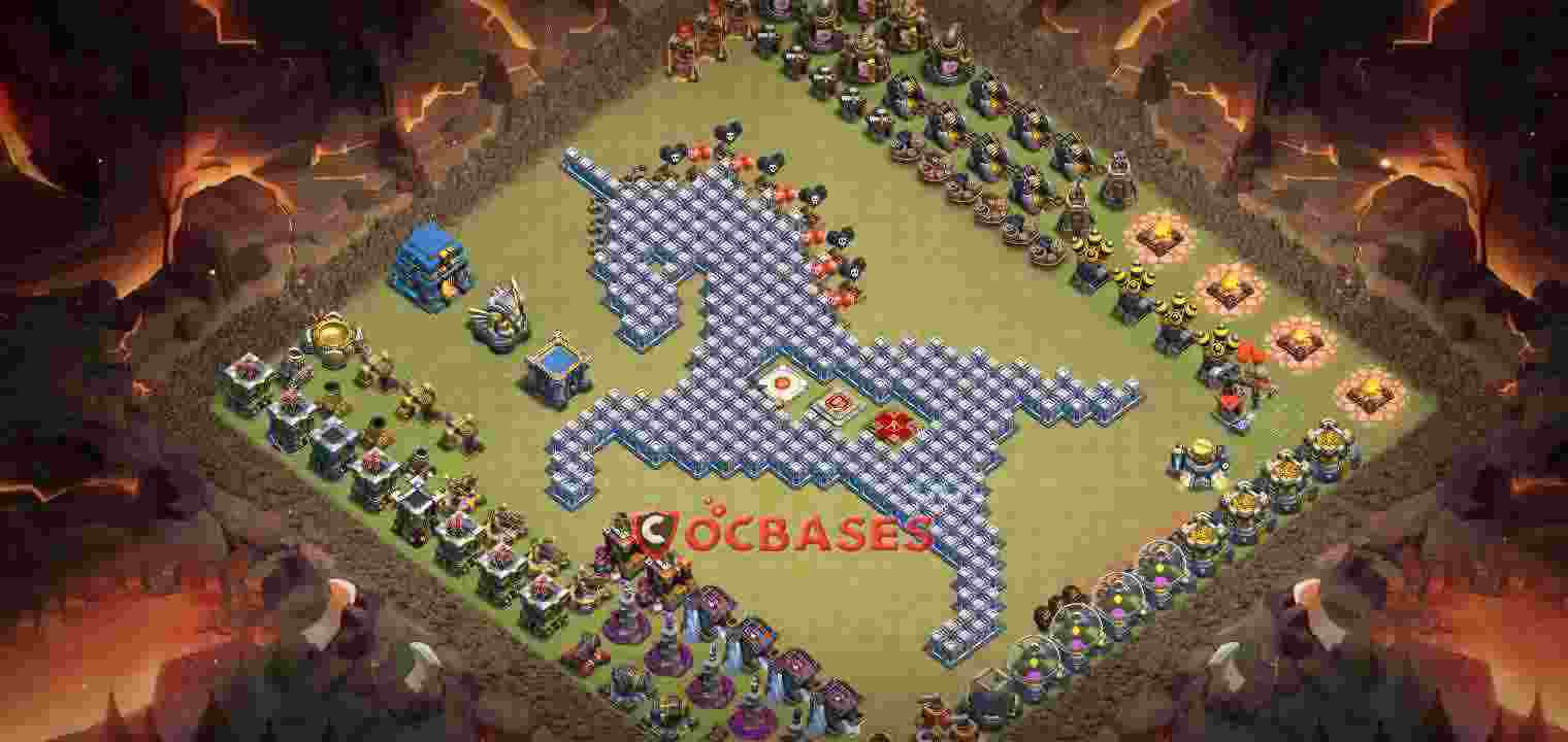 Town Hall 12 Base – Layout id: xl1dn base layout