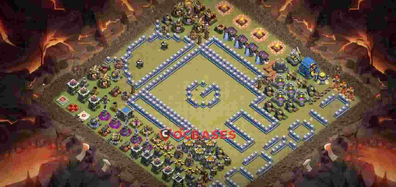 Town Hall 12 Base – Layout id: abwmz base layout