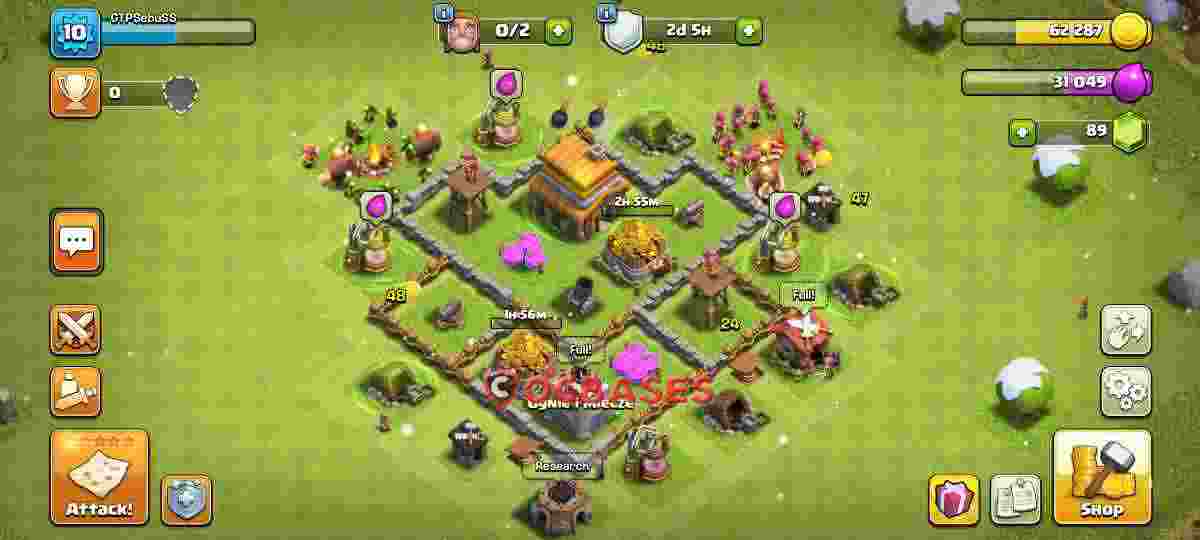 Town Hall 4 Base – Layout id: 2quks base layout