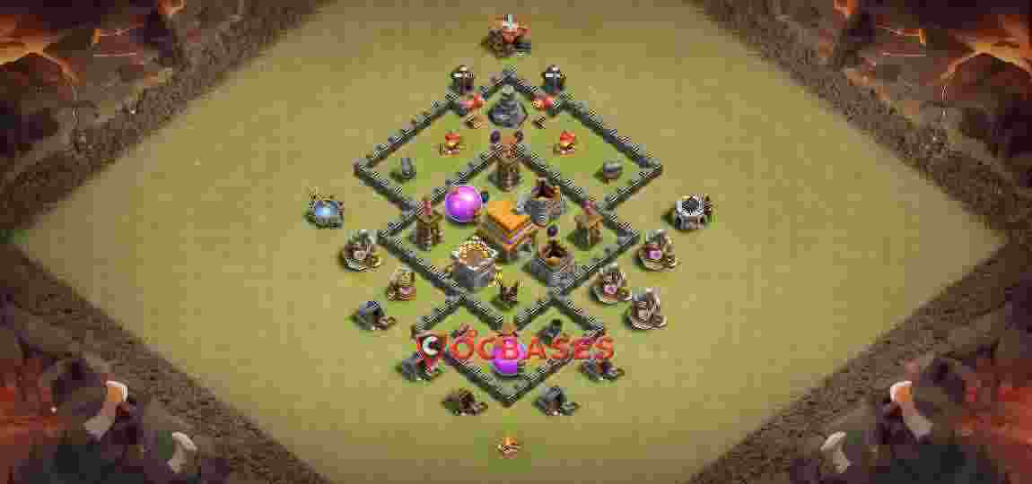 Town Hall 5 Base – Layout id: u63xx base layout