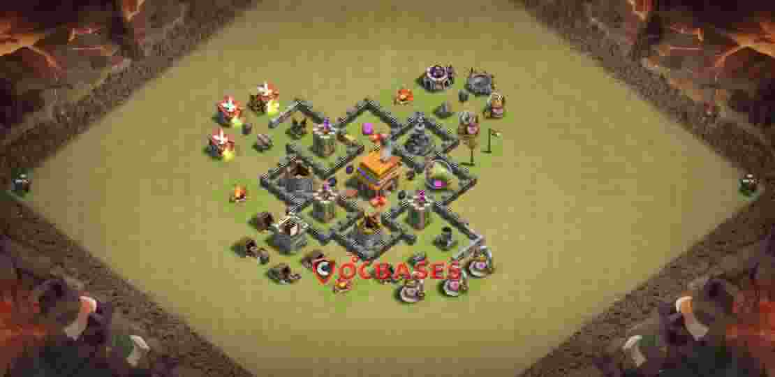Town Hall 5 Base – Layout id: e2m2z base layout