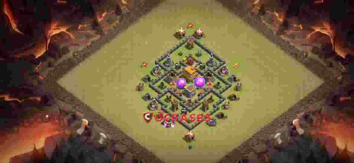 Town Hall 6 Base – Layout id: 4prhl base layout