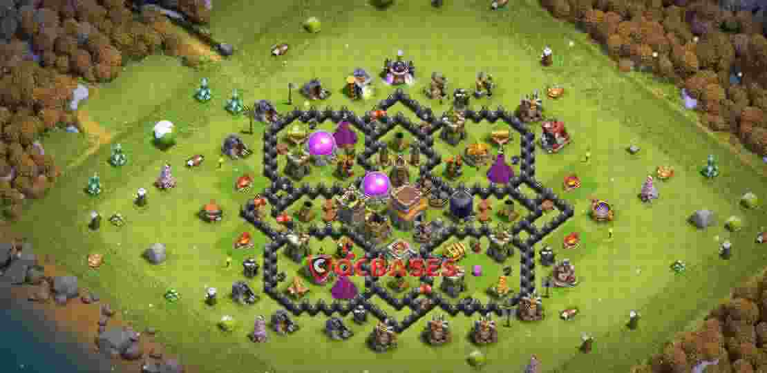 Town Hall 8 Base – Layout id: 488ks base layout