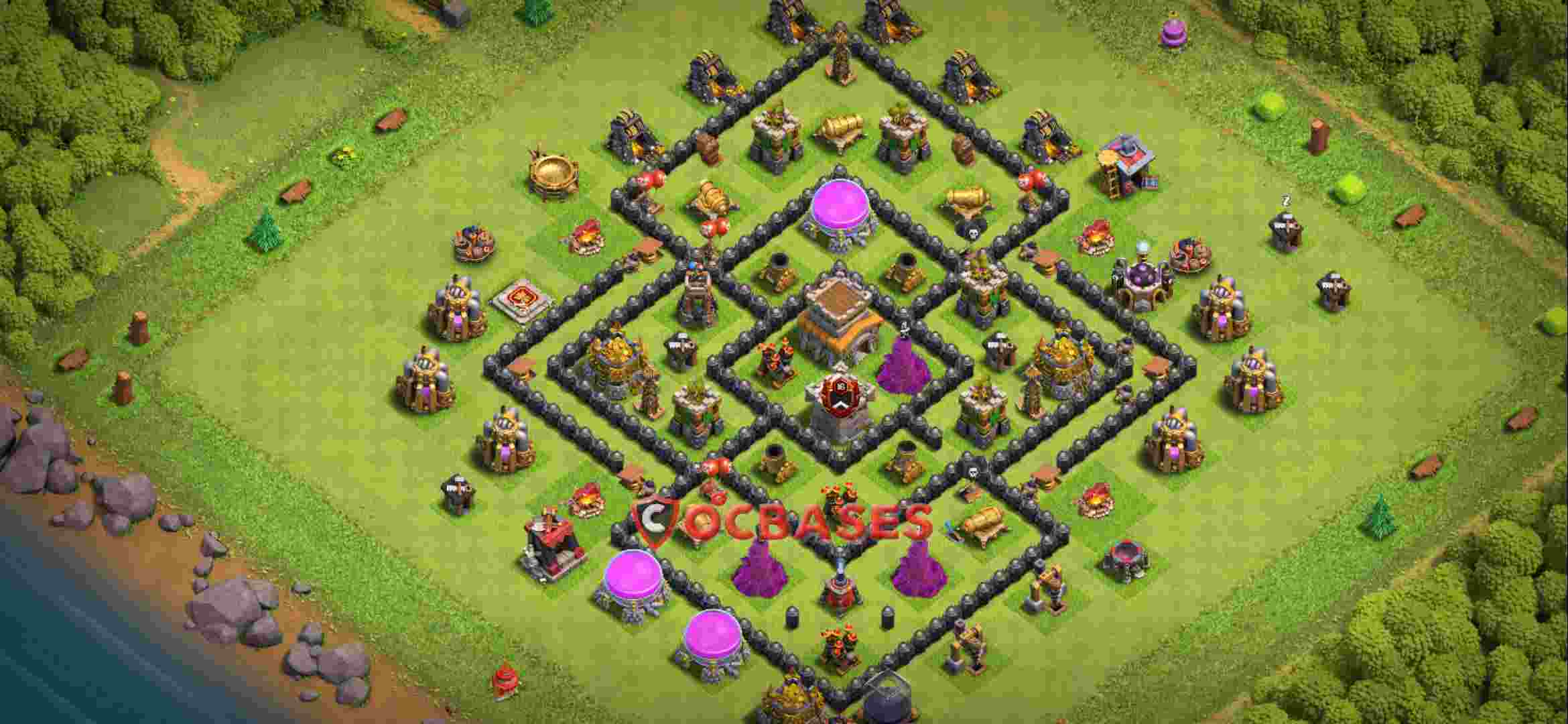 Town Hall 8 Base – Layout id: vmm9b base layout