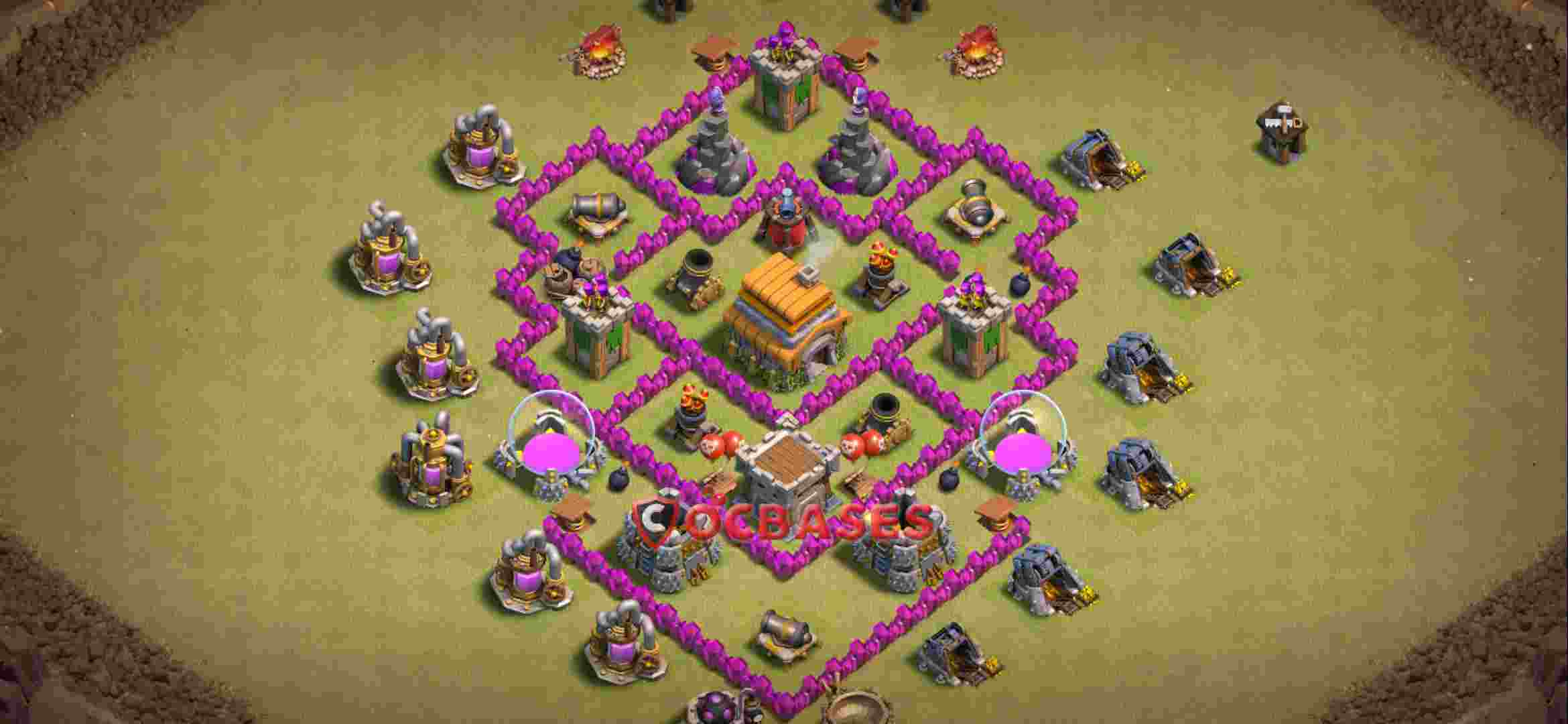 Town Hall 6 Base – Layout id: 64f50 base layout