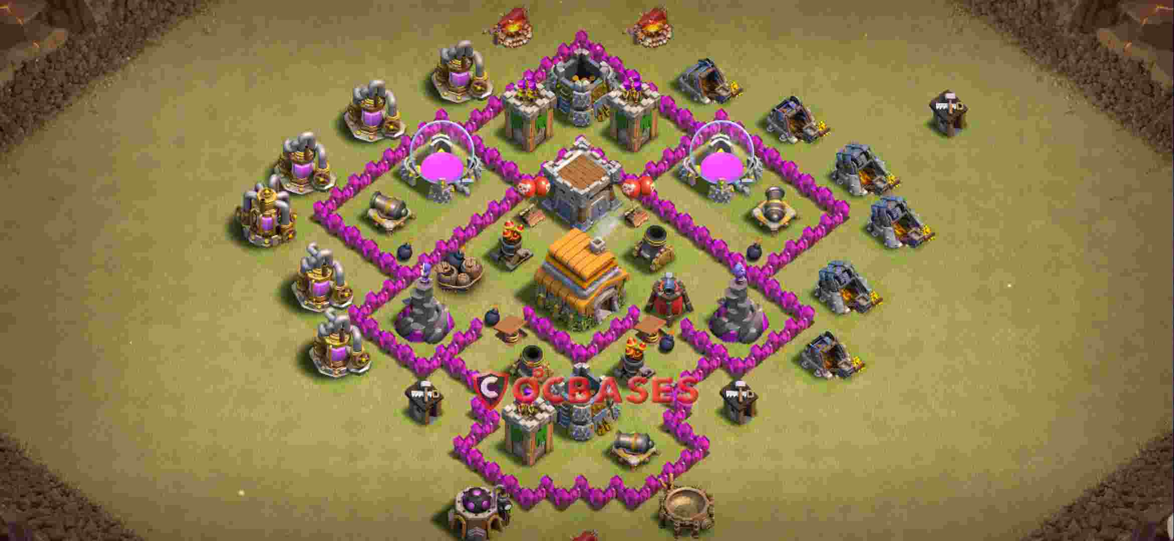 Town Hall 6 Base – Layout id: flacx base layout