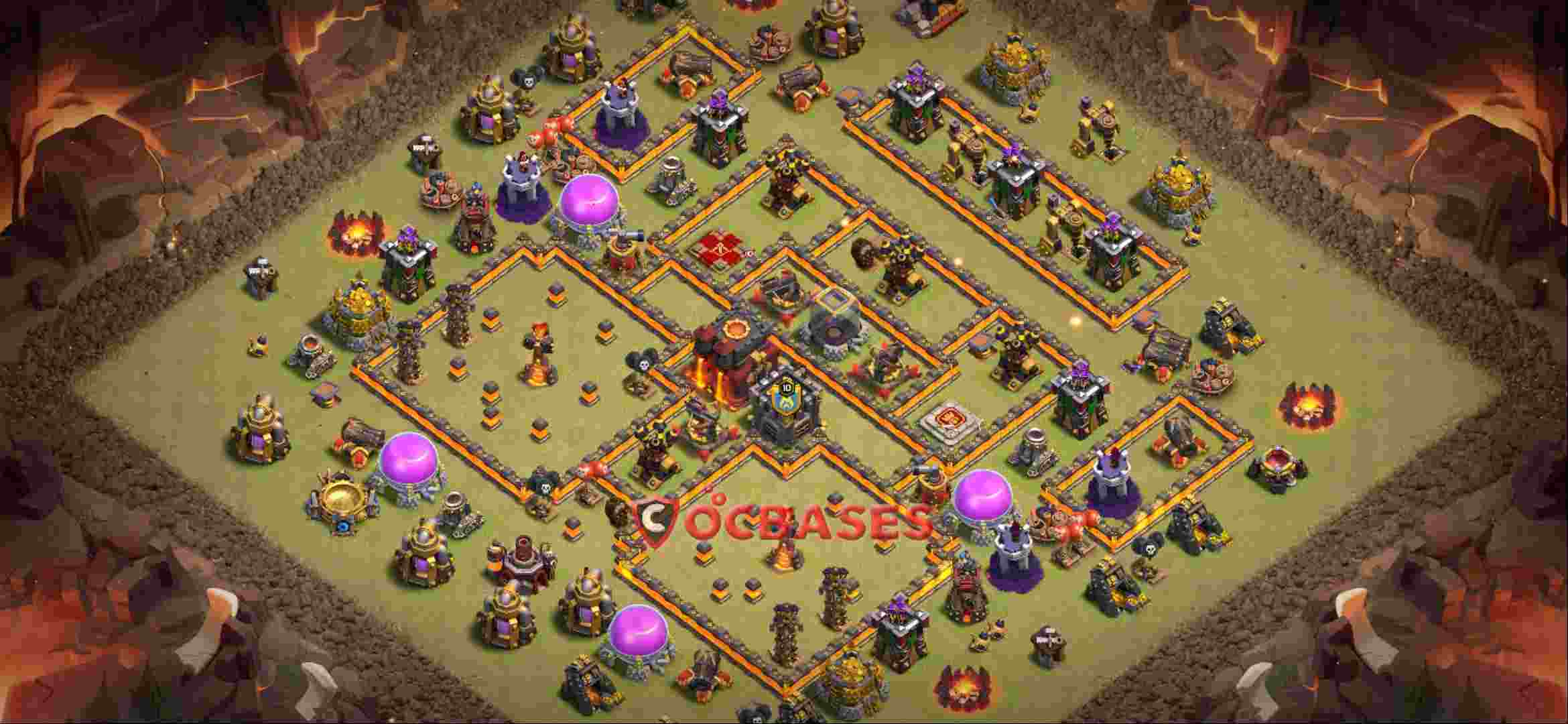 Town Hall 10 Base – Layout id: wazmg base layout