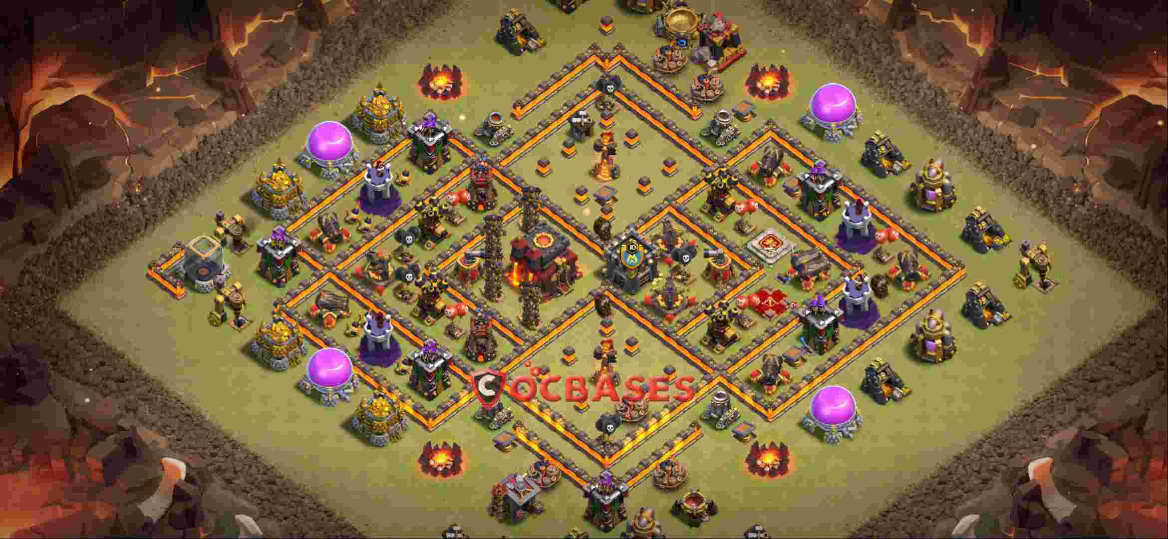 Town Hall 10 Base – Layout id: pl6x0 base layout
