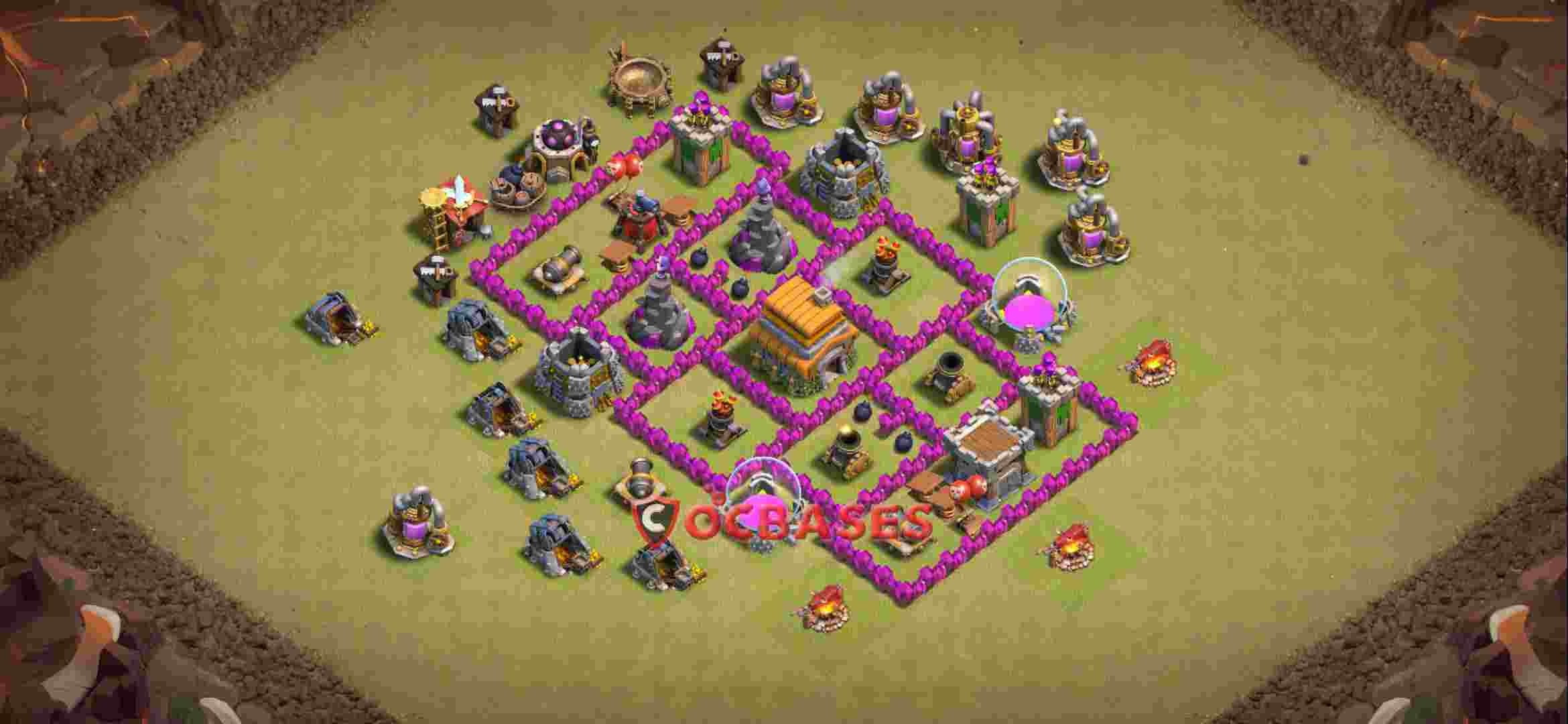 Town Hall 6 Base – Layout id: 6zo5t base layout