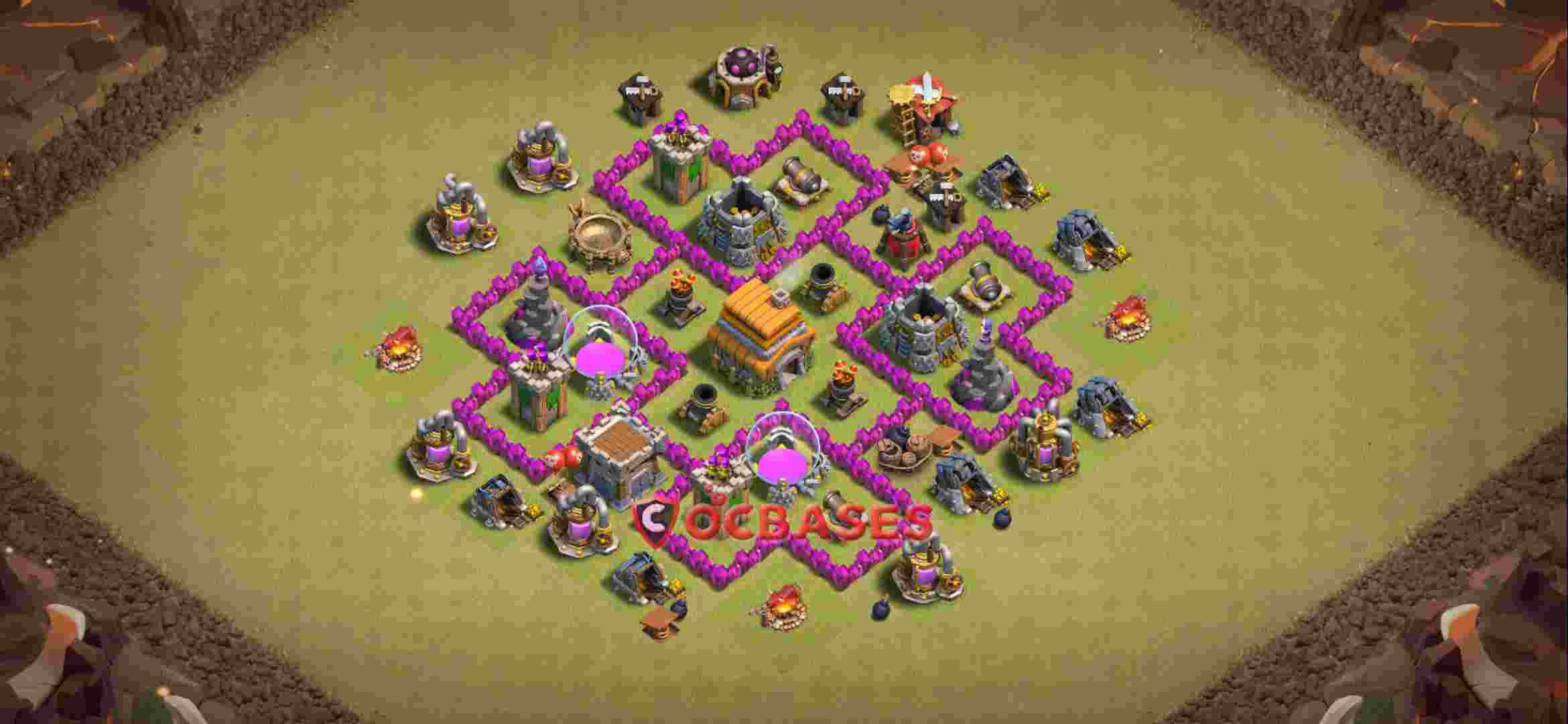 Town Hall 6 Base – Layout id: 0sqv9 base layout