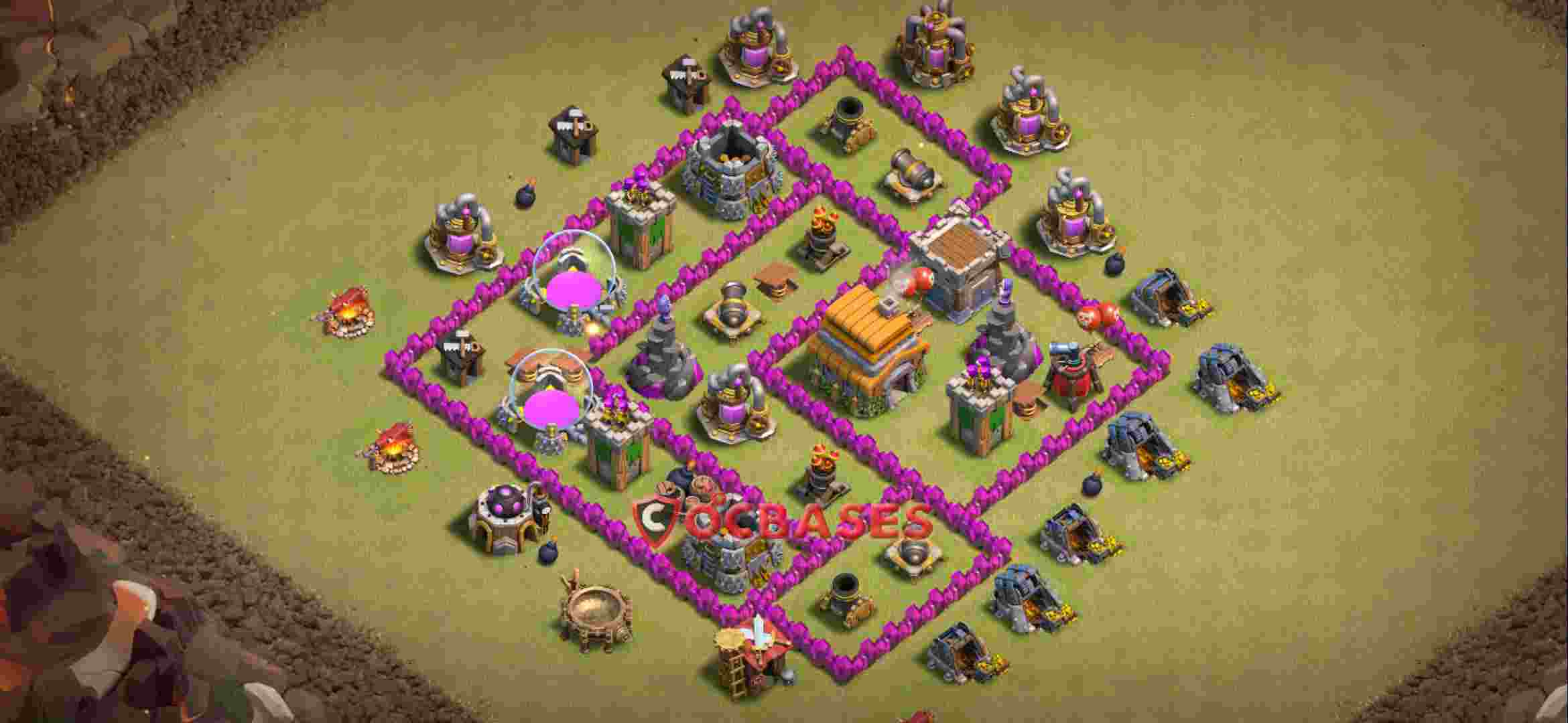 Town Hall 6 Base – Layout id: yk6t1 base layout