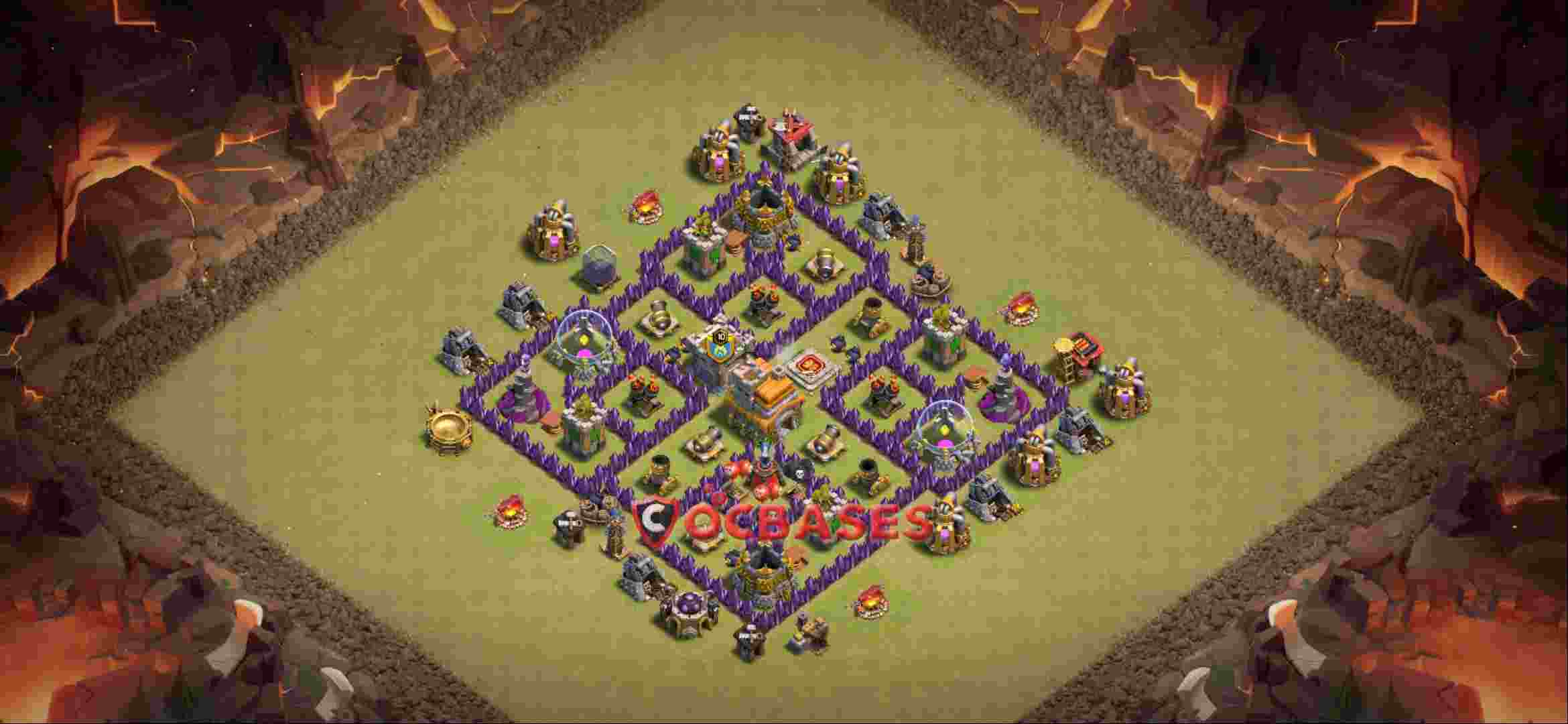 Town Hall 7 Base -war – Layout id: e480x base layout