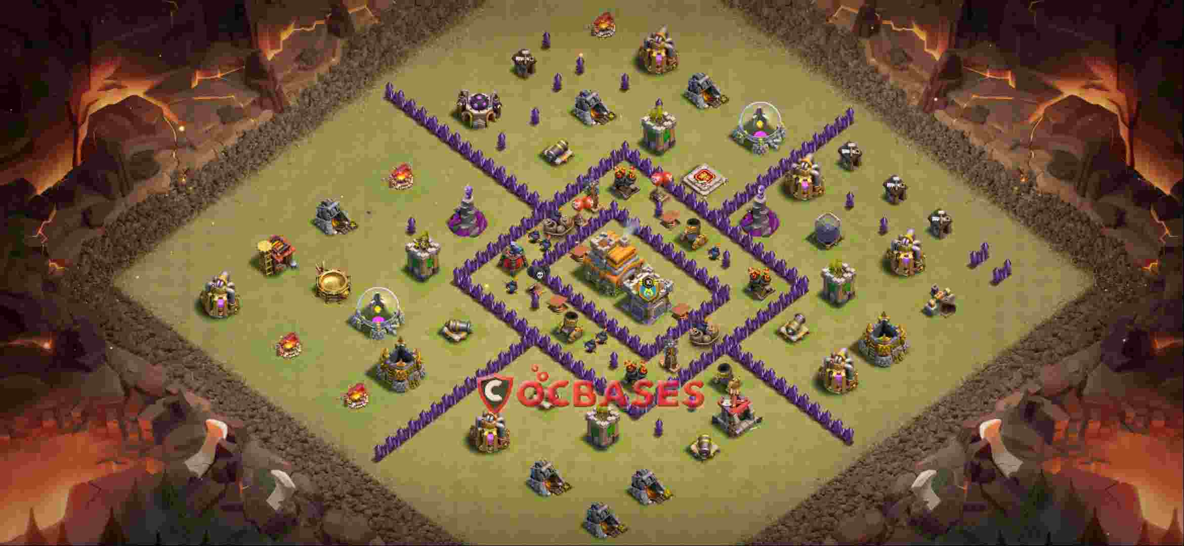Town Hall 7 Base -war – Layout id: xxax0 base layout