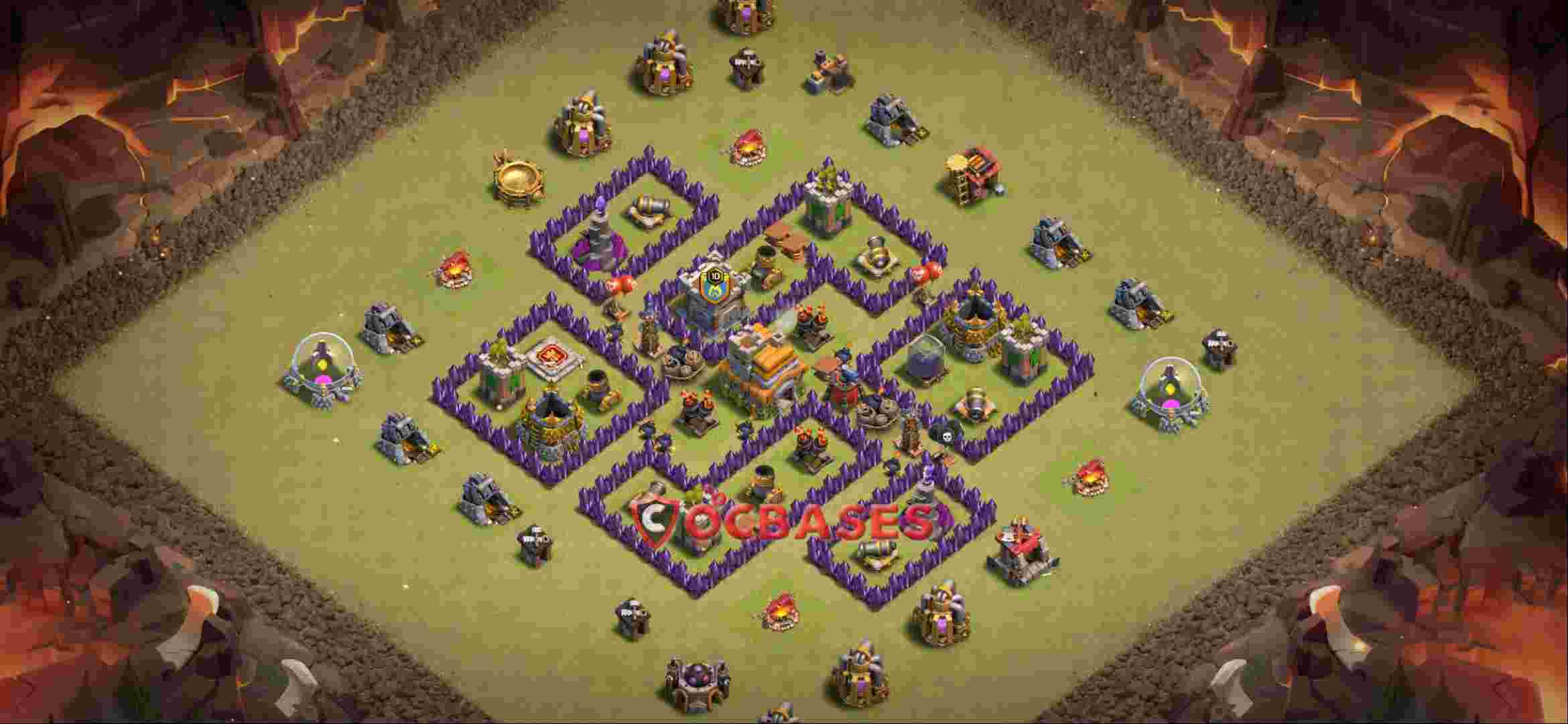 Town Hall 7 Base -war – Layout id: 7vra7 base layout