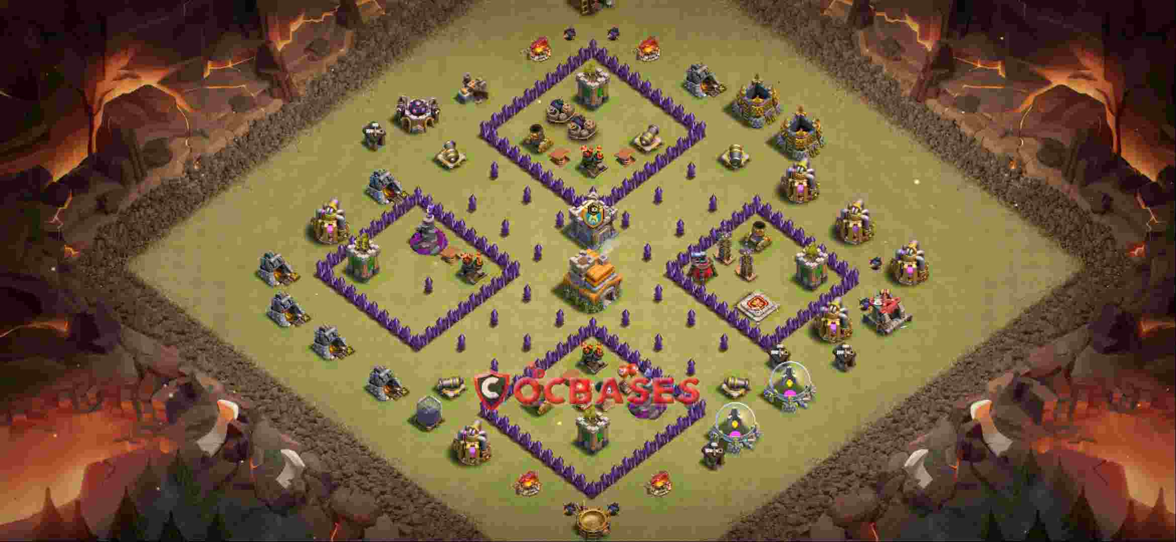 Town Hall 7 Base -war – Layout id: 838bp base layout
