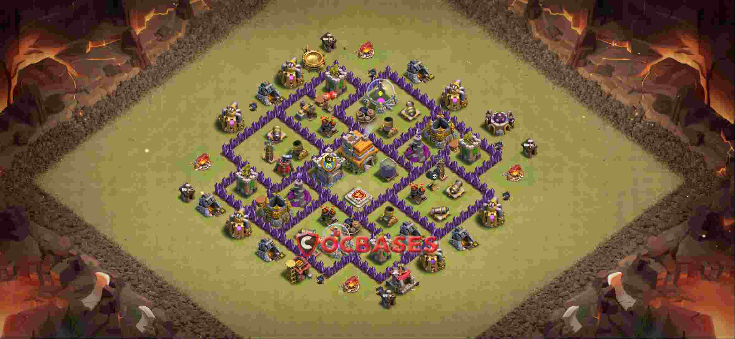 Town Hall 7 Base -war – Layout id: f3c6k base layout