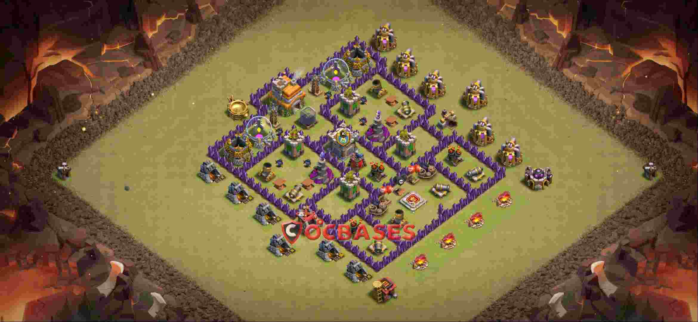 Town Hall 7 Base -war – Layout id: gy7au base layout