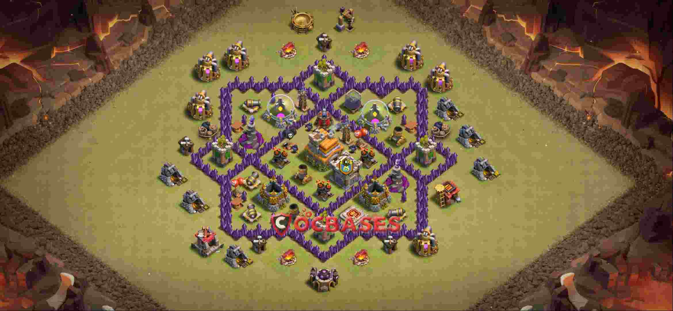 Town Hall 7 Base -war – Layout id: y71fr base layout