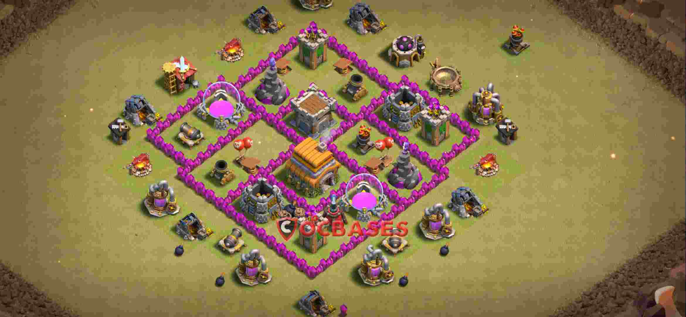 Town Hall 6 Base – Layout id: bapsn base layout
