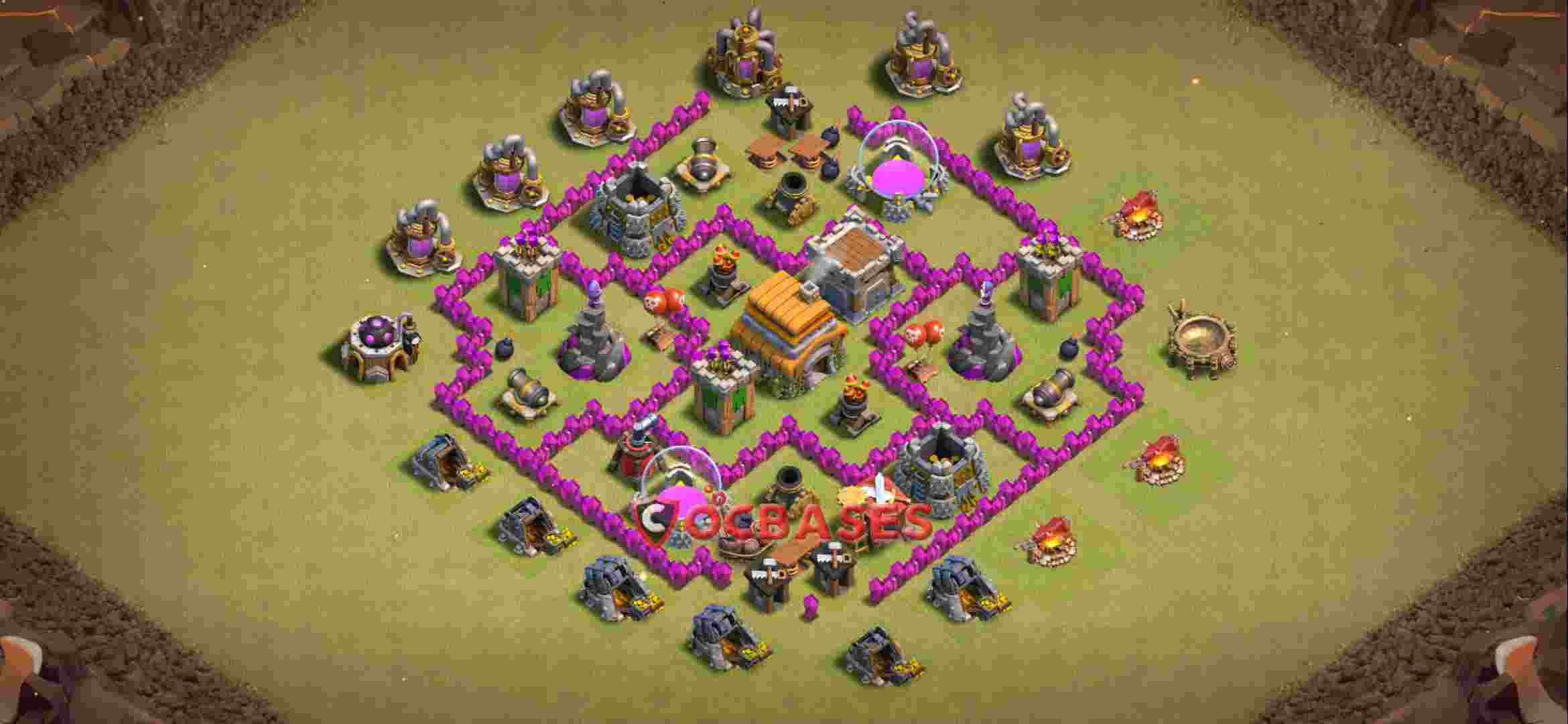 Town Hall 6 Base – Layout id: ost66 base layout