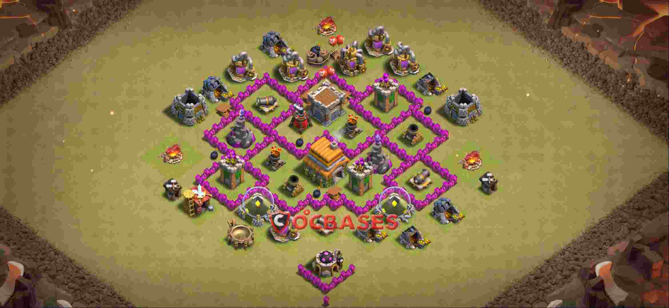 Town Hall 6 Base -war – Layout id: k1x1t base layout