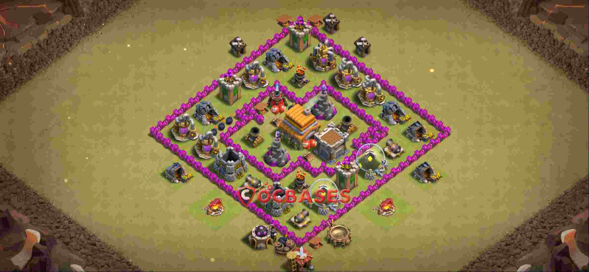 Town Hall 6 Base -war – Layout id: j44pg base layout