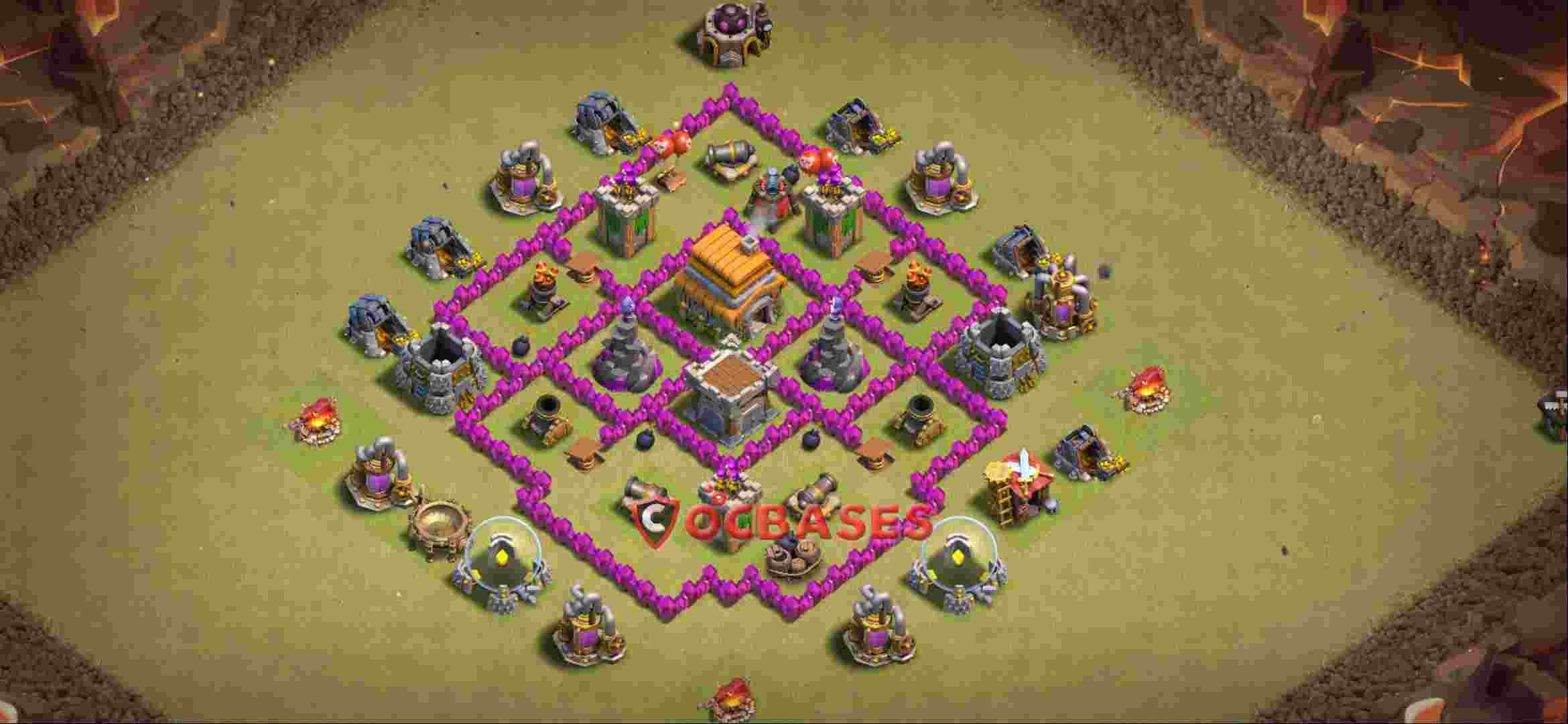 Town Hall 6 Base -war – Layout id: 8zmwh base layout