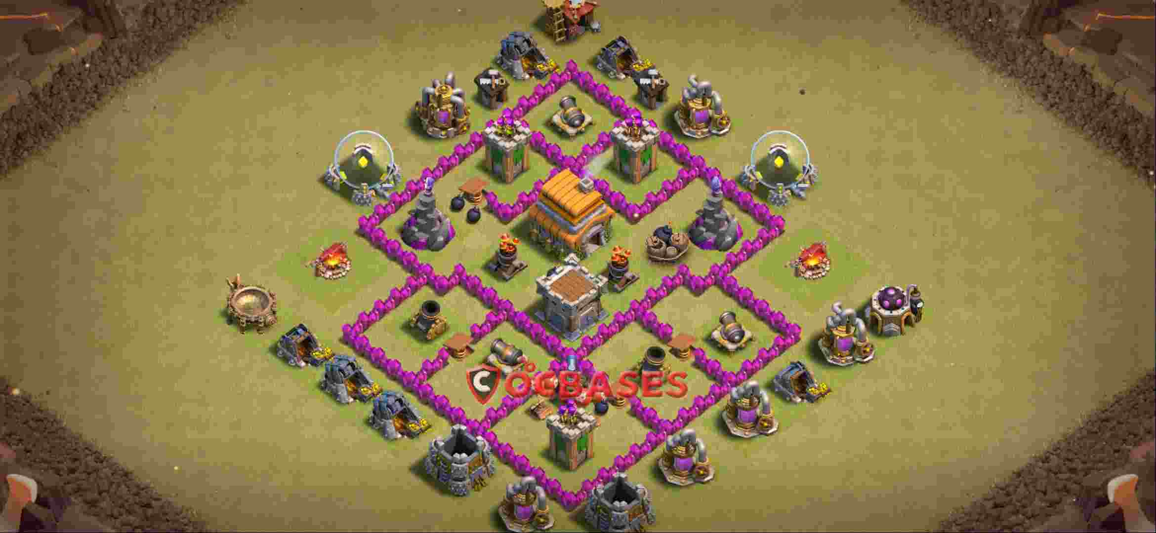 Town Hall 6 Base -war – Layout id: 3uscq base layout