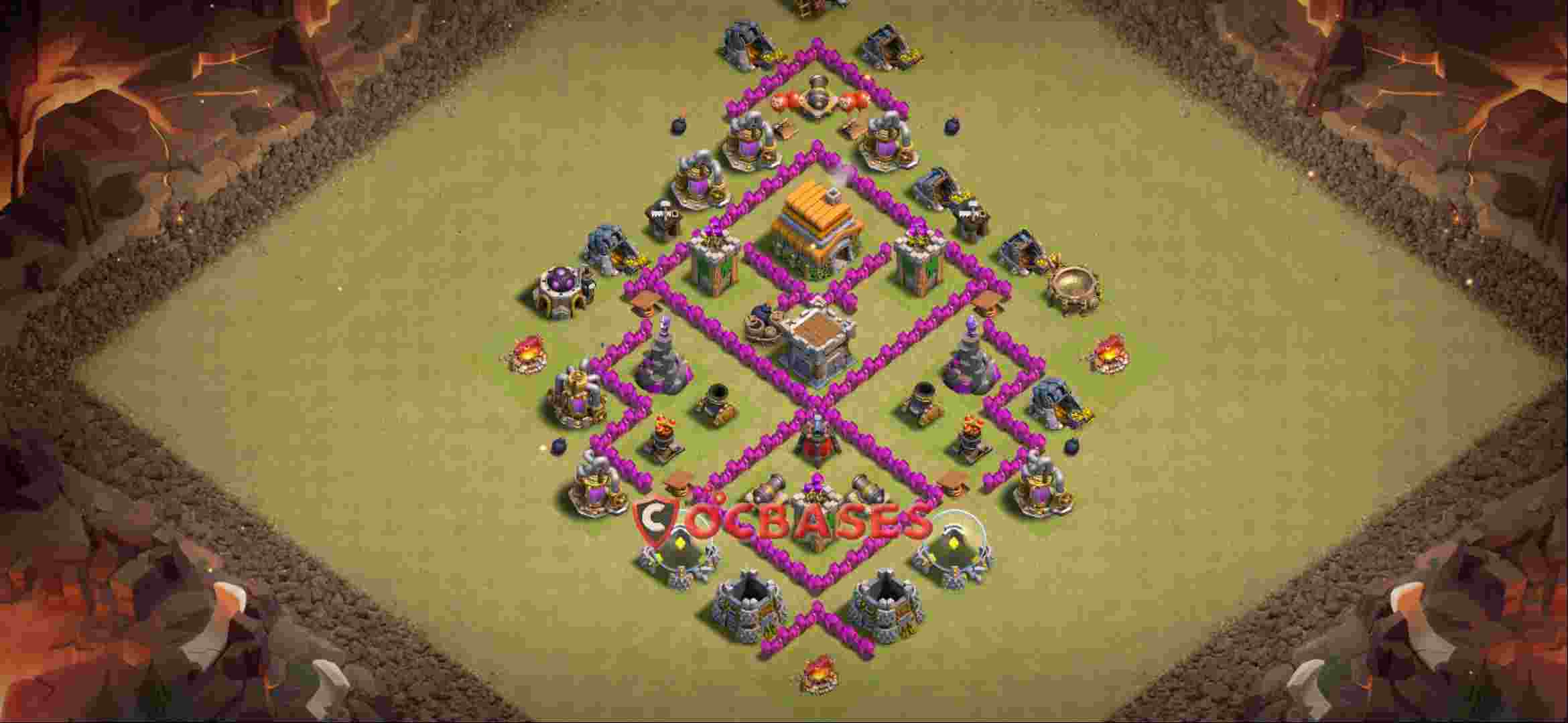 Town Hall 6 Base -war – Layout id: n5dbn base layout