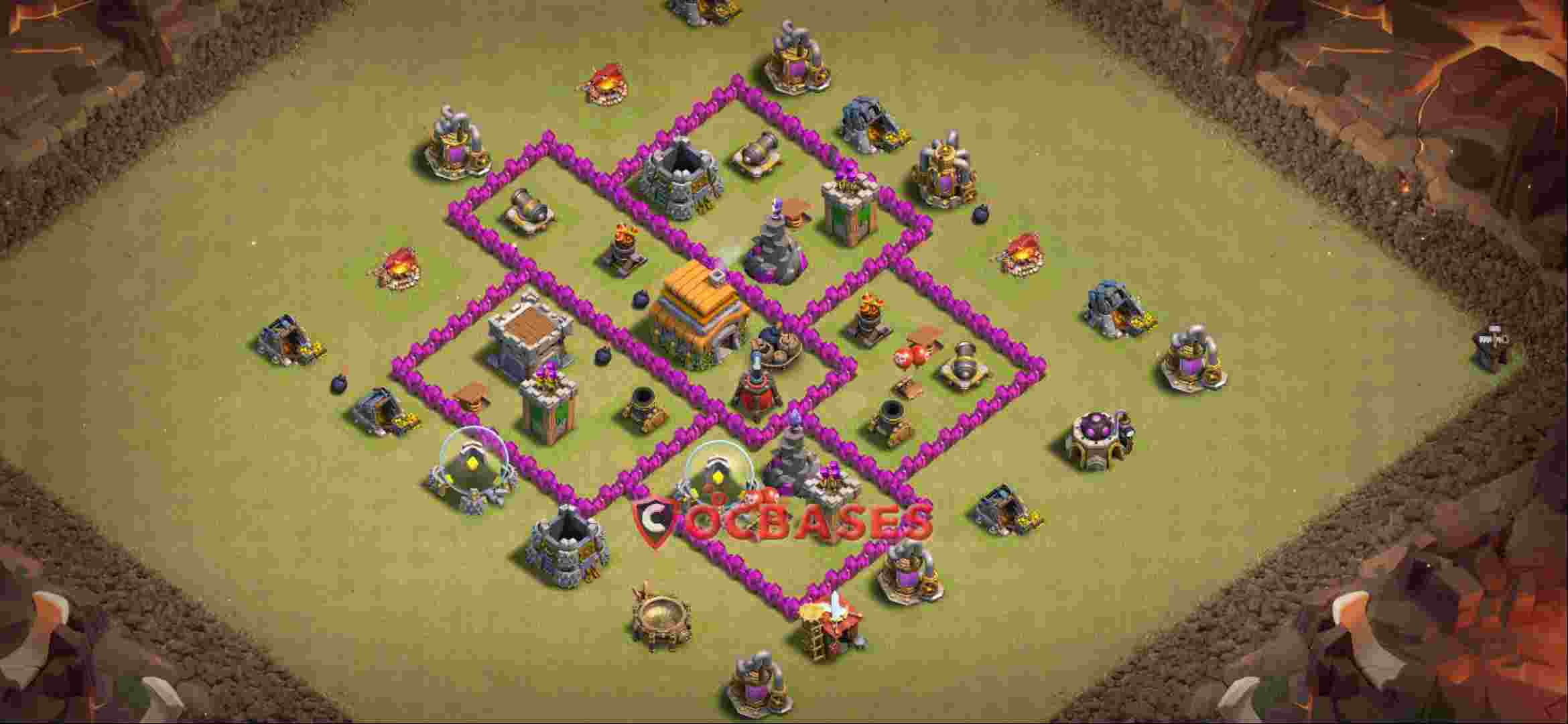 Town Hall 6 Base -war – Layout id: cpjxv base layout