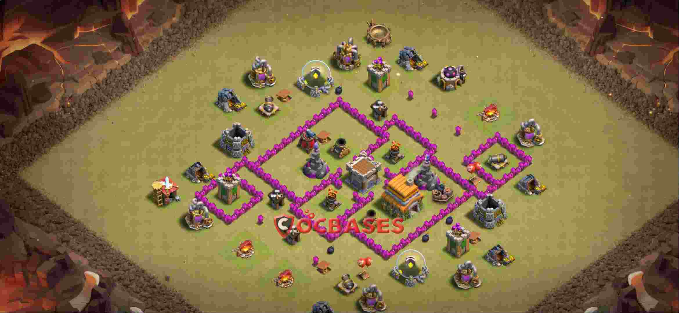 Town Hall 6 Base -war – Layout id: q0w93 base layout