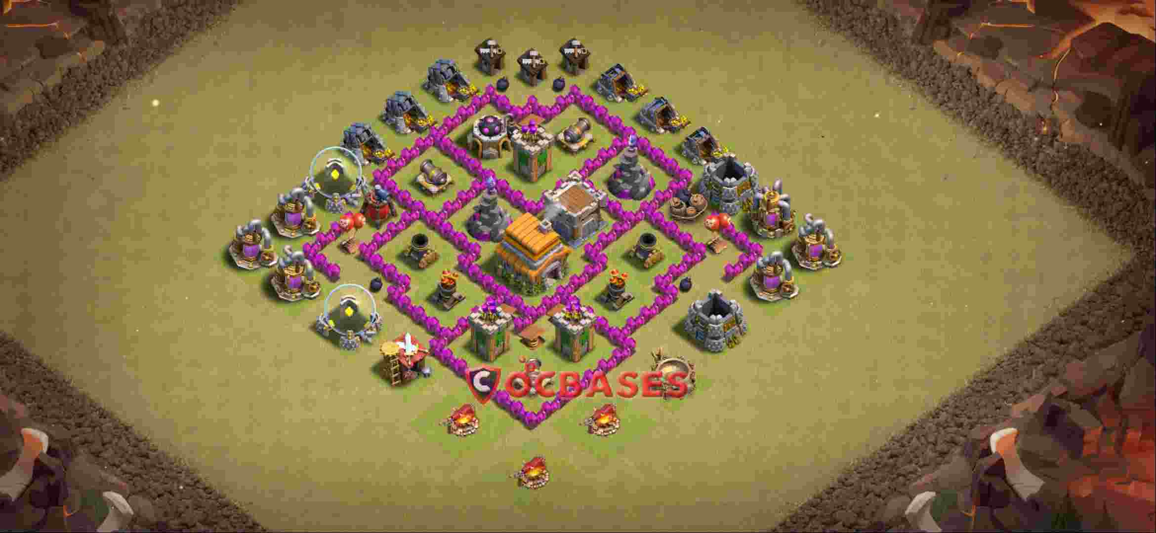 Town Hall 6 Base -war – Layout id: hpanp base layout